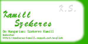 kamill szekeres business card